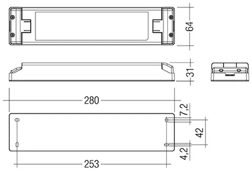 180W 24V SR TOP Constant Voltage LED Driver 28000414  Tridonic LCU